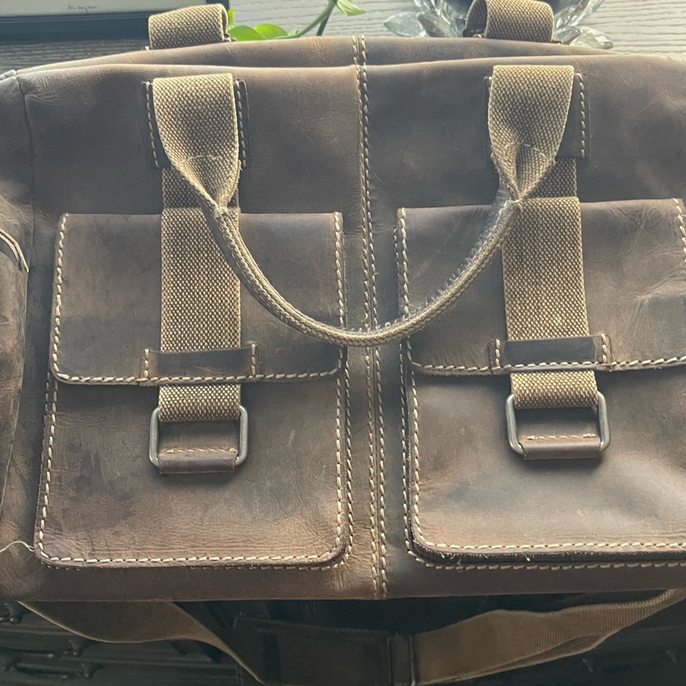Men's Brown Leather Messenger Bag - Classic Work Satchel